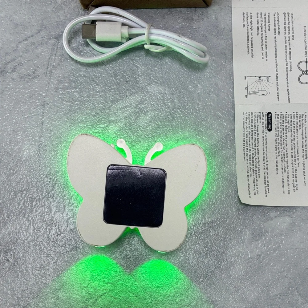 LED White Butterfly Night Light